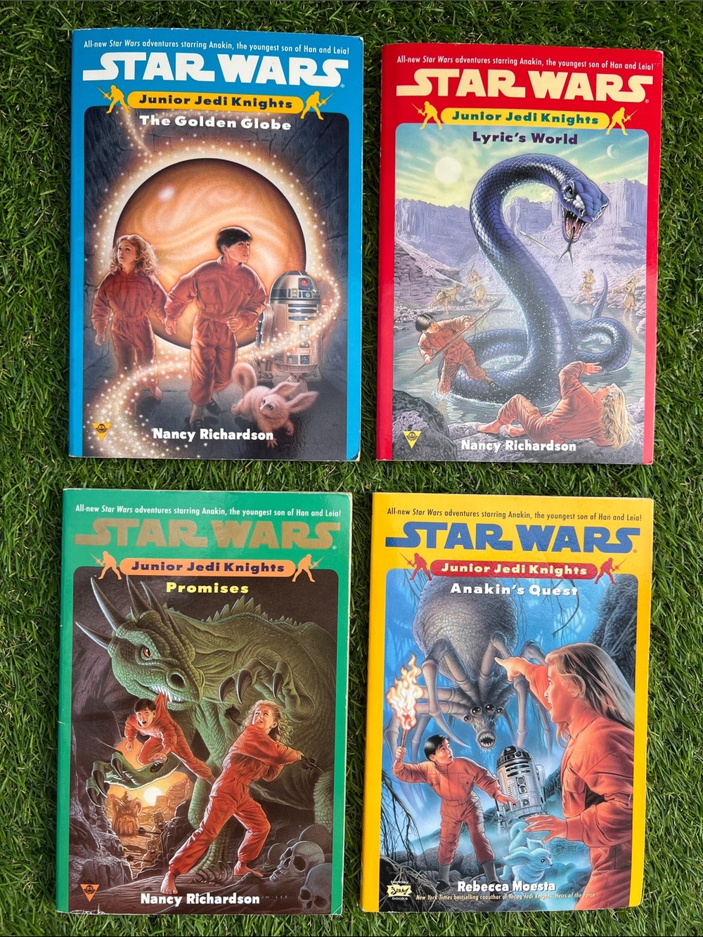 VINTAGE Lot of 4 Star Wars Junior Jedi Knights series, published 1990’s #’s 1-4